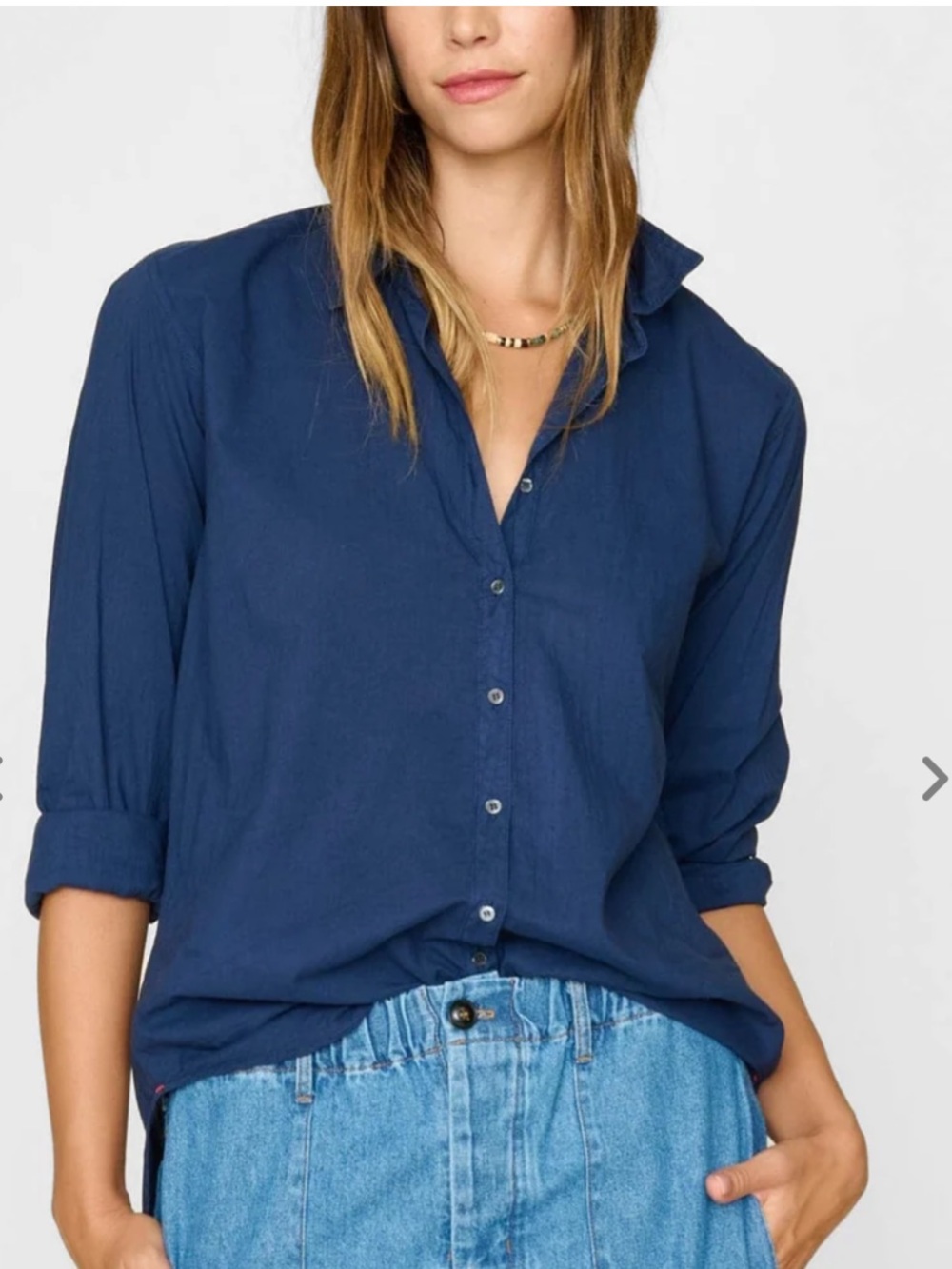 XiRENA Deep Navy Beau Button-Front Shirt